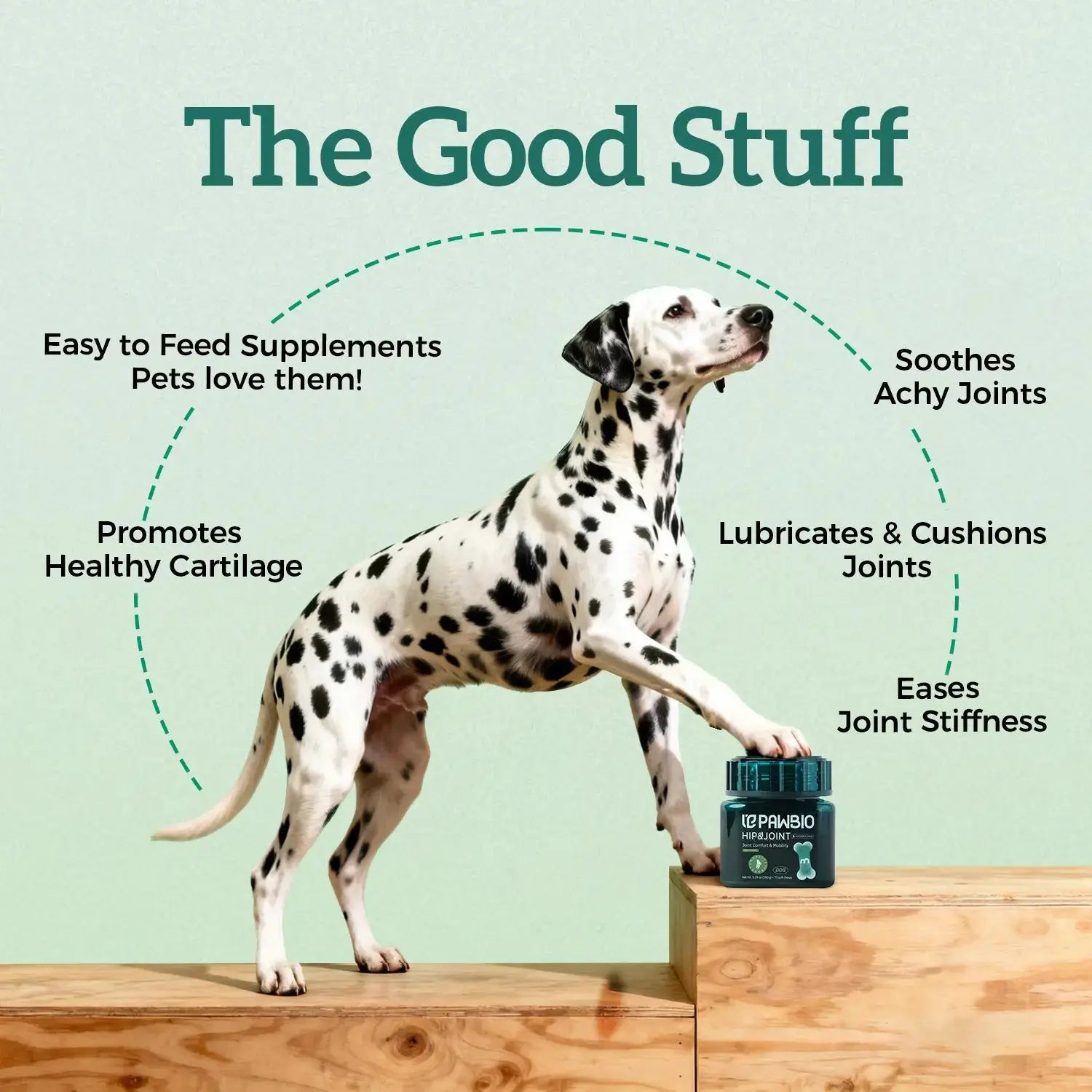Hip & Joint Chews for Dogs Pawbio|Nutritional supplement kit for your furry friends