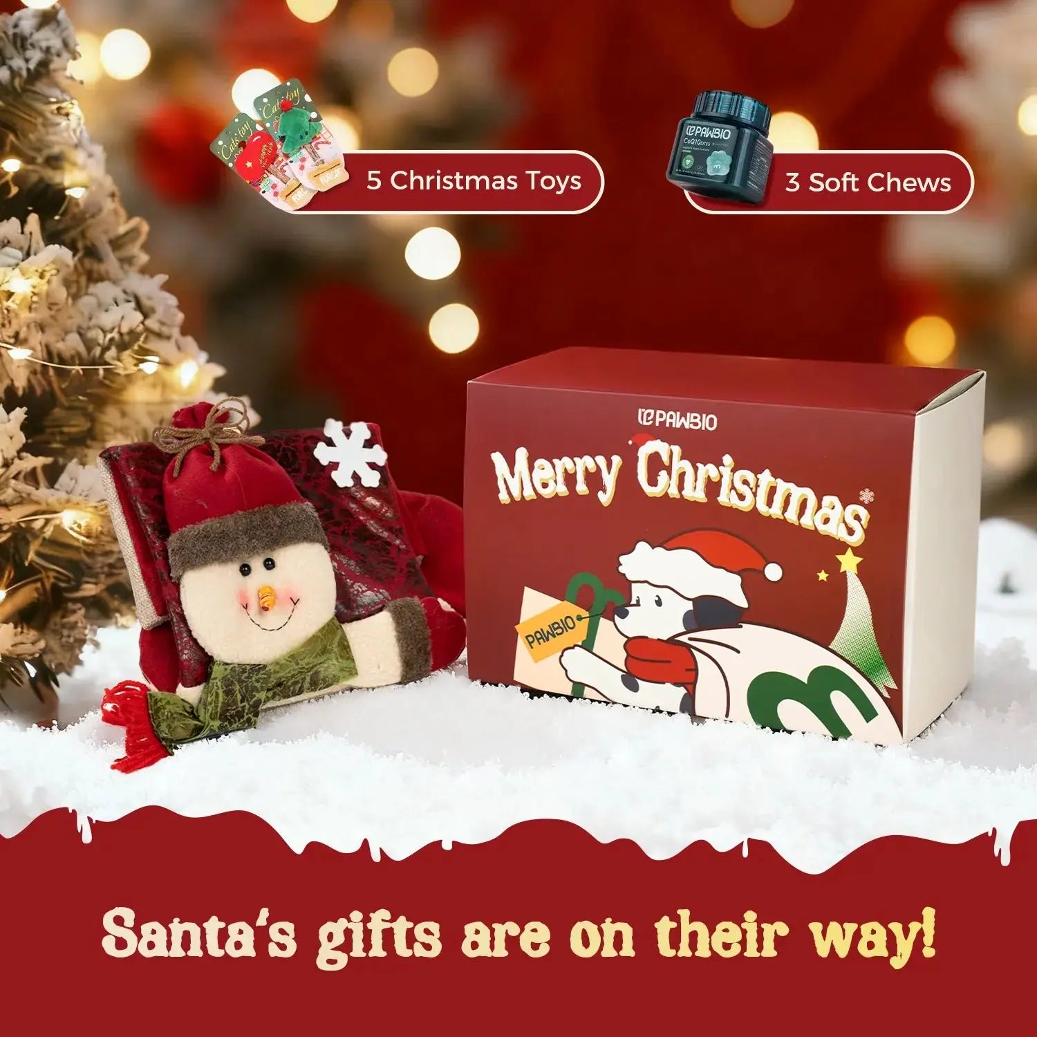 Christmas Gift Box for Cats Pawbio｜Your Pet's Natural Wellness Partner — Bringing Love to Life