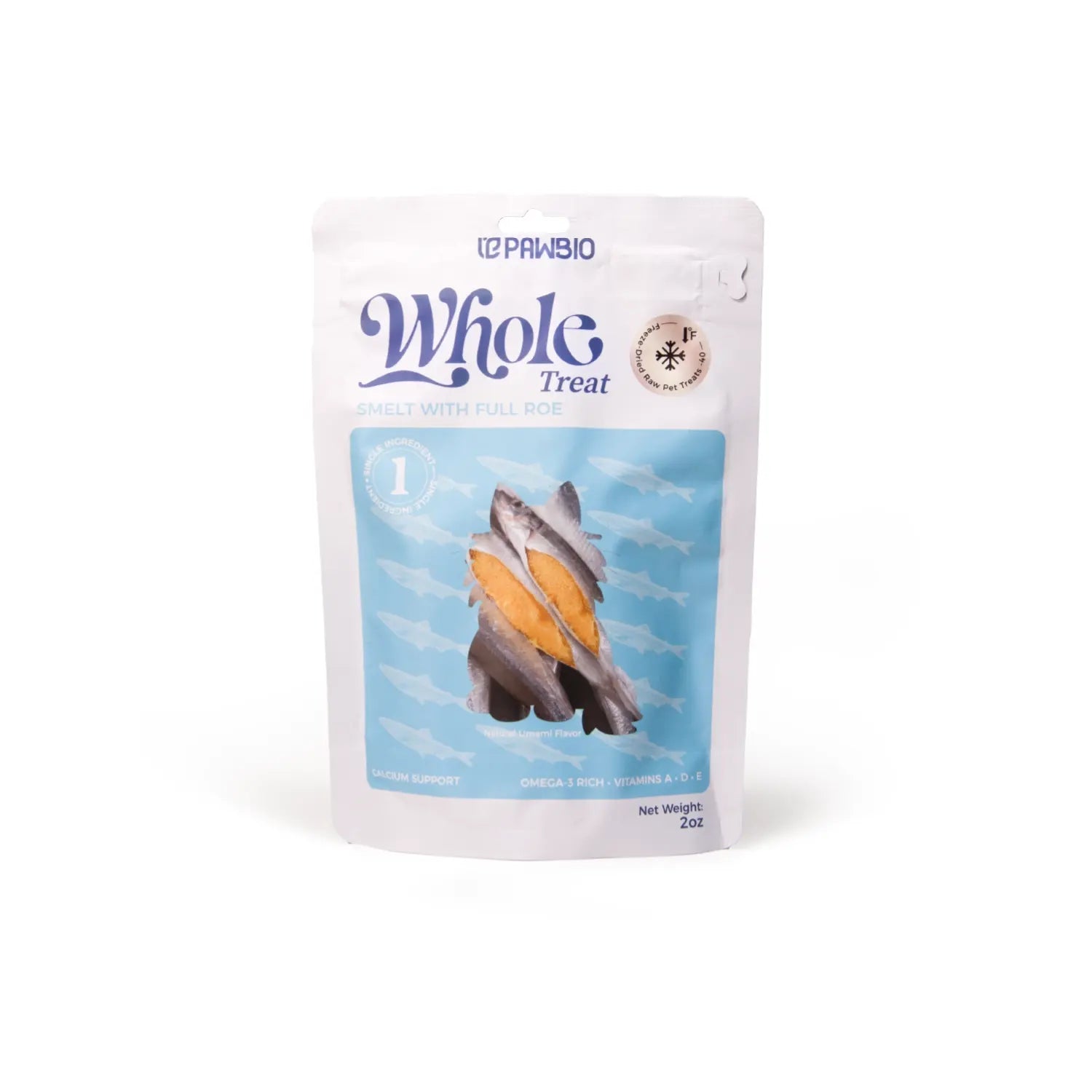 Freeze-Dried Smelt with Full Roe – Single-Ingredient Fish Treats for Cats &amp; Dogs