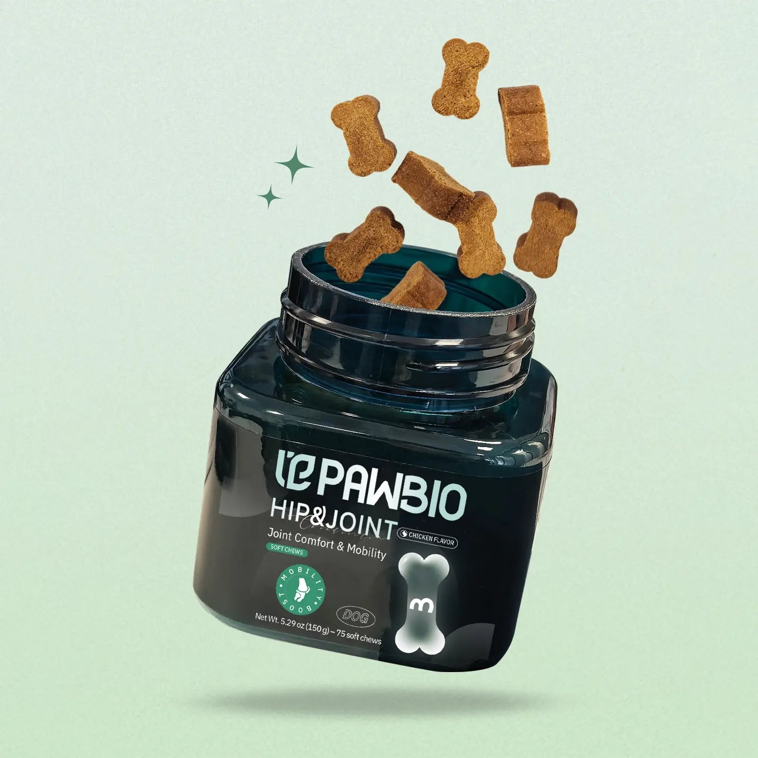 PAWBIO Premium Daily Wellness Chews for Cats &amp; Dogs | Targeted Health Support (Digestion, Skin &amp; Coat, Joint, Heart)