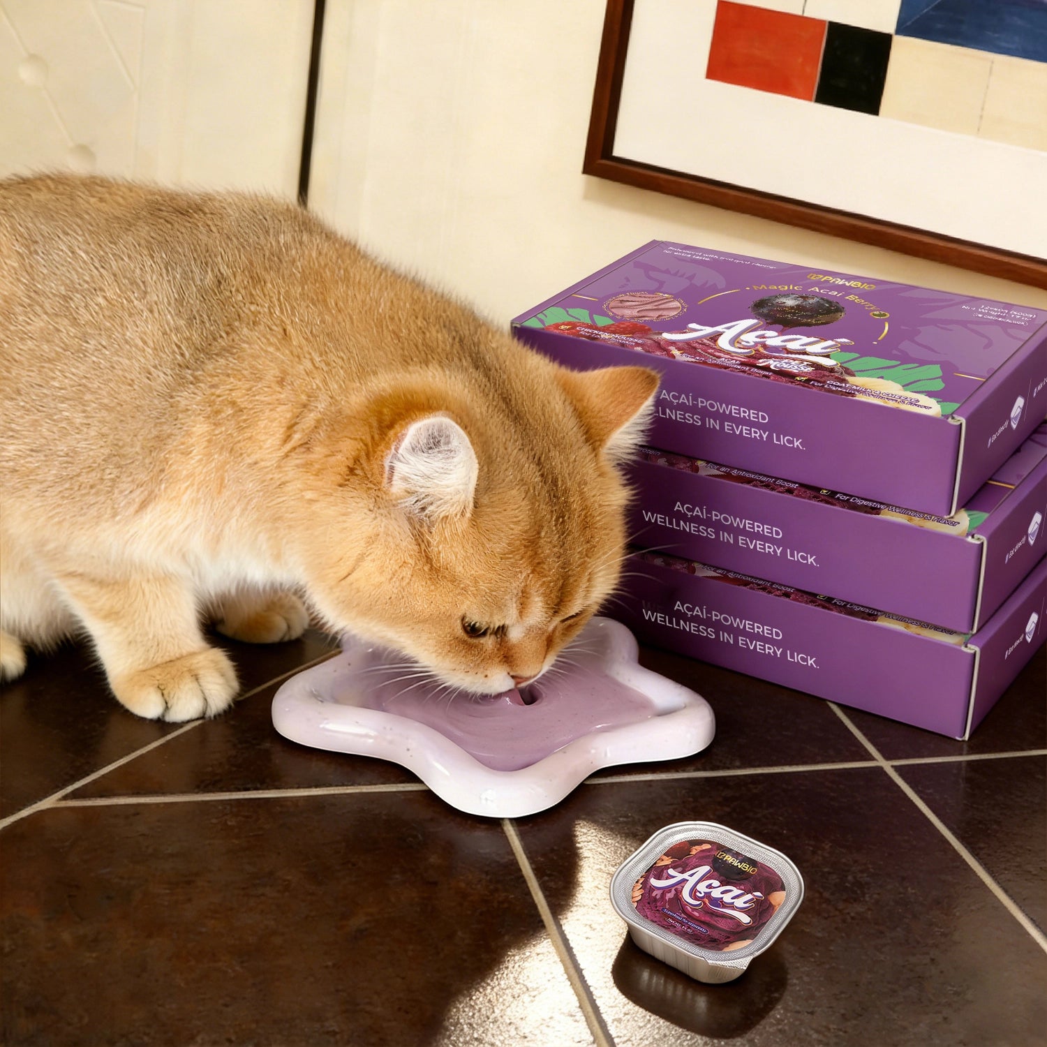 Acai Superfood Mousse 🫐 Digestive Support for Pets (12 Cups) | Tasty Goat Cheese