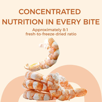 Freeze-Dried Whole White Shrimp – Single-Ingredient High-Protein Treats for Cats &amp; Dogs