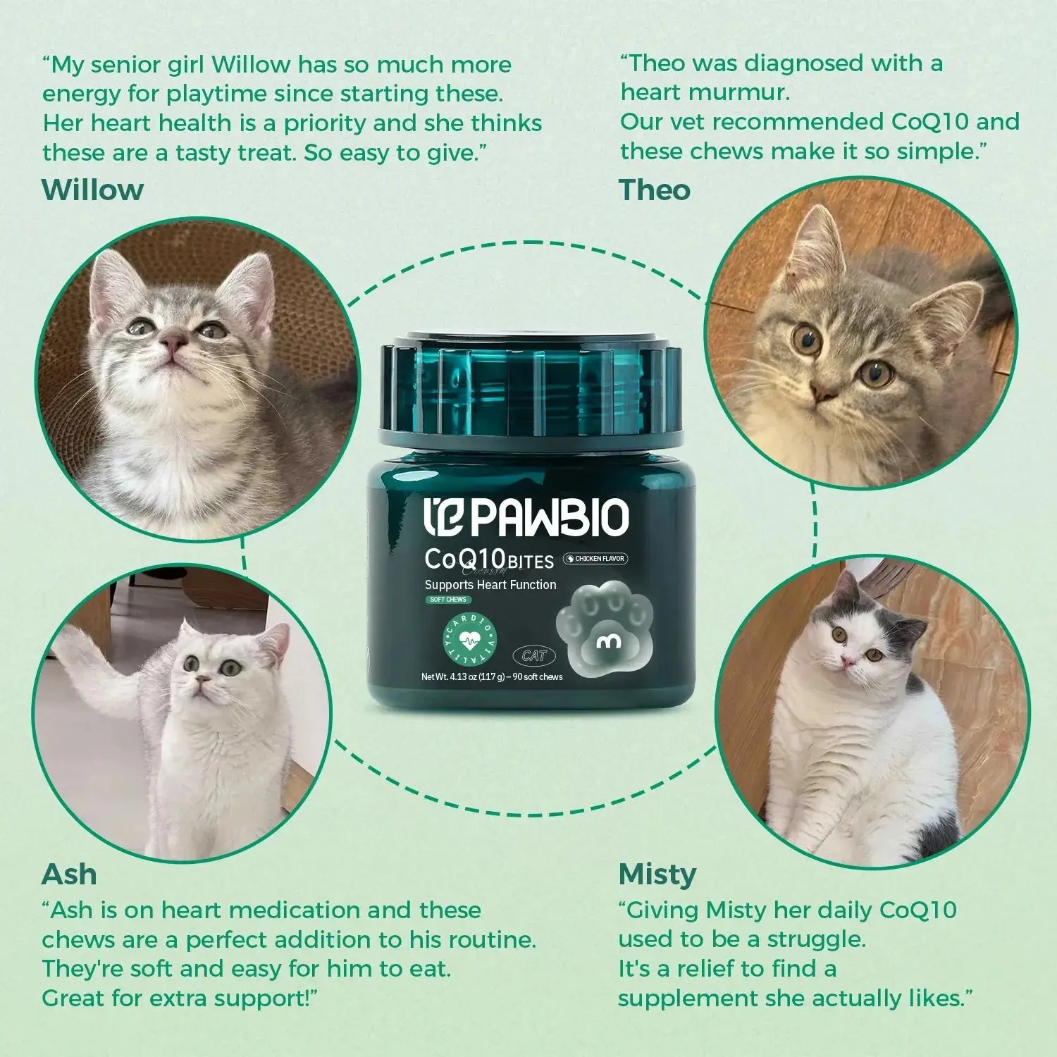 CoQ10 Bites for Cats Pawbio｜Your Pet's Natural Wellness Partner — Bringing Love to Life