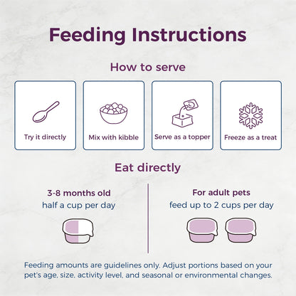 Acai Superfood Mousse 🫐 Digestive Support for Pets (12 Cups) | Tasty Goat Cheese