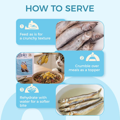 Freeze-Dried Smelt with Full Roe – Single-Ingredient Fish Treats for Cats &amp; Dogs